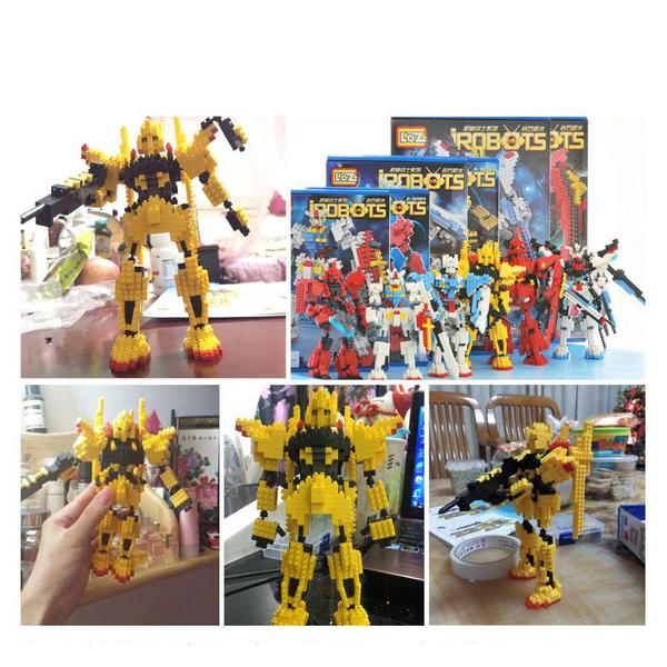 LOZ 9353 Transformers Yellow Gundam