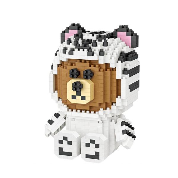 LOZ 9789 LINE Brown - White Tiger