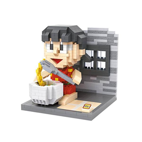 LOZ 9736 Doraemon Shizuka Eating