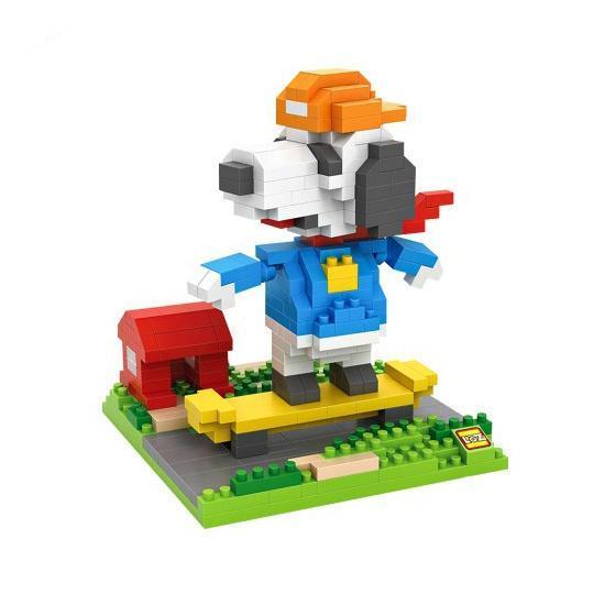 LOZ 9524 Snoopy Skateboarding