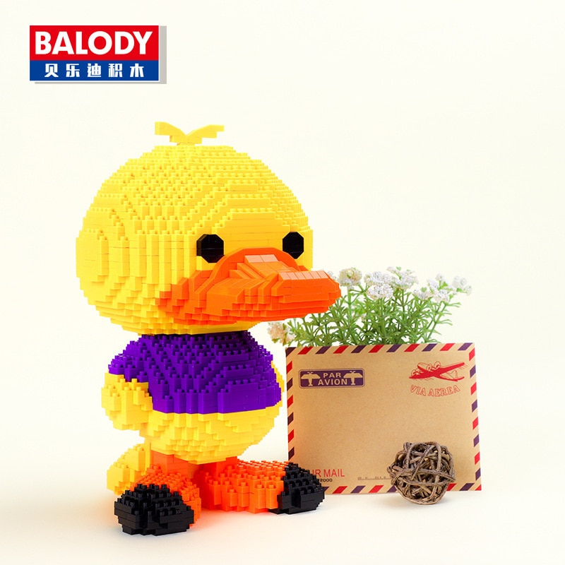 Balody 18094 Yellow Duck Cartoon Character Mini Bricks 