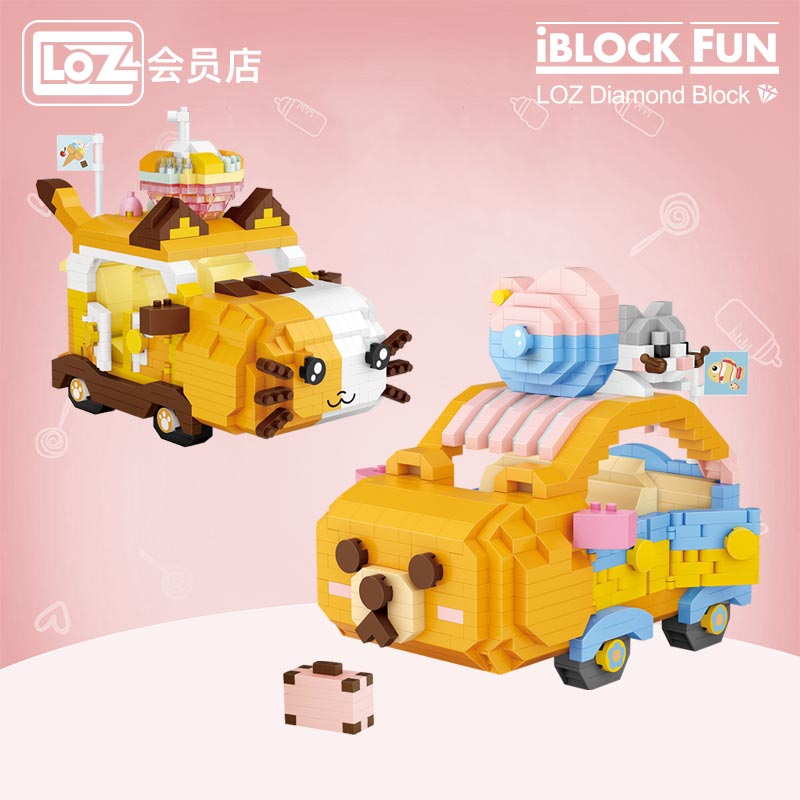 LOZ 9260-9261 Cartoon Animal Car