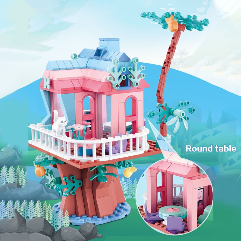 Sluban B0771 Pink Dream Wedding Tree House and Boat