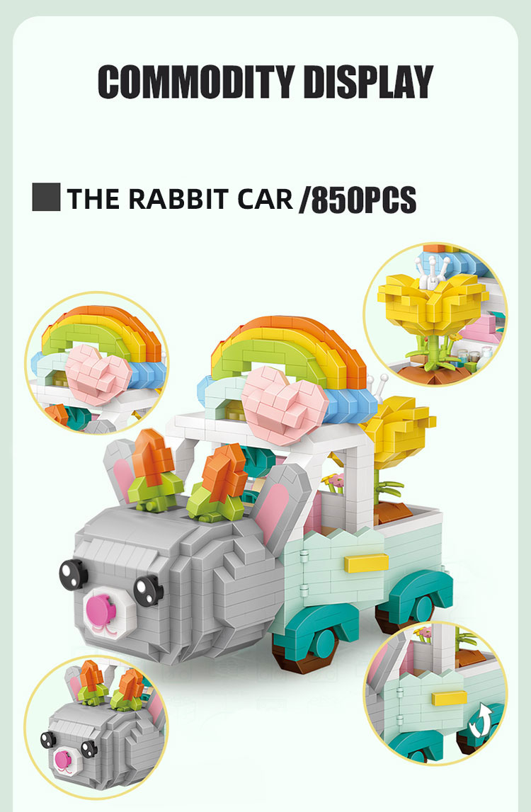 LOZ 6269 Cartoon Rabbit Car