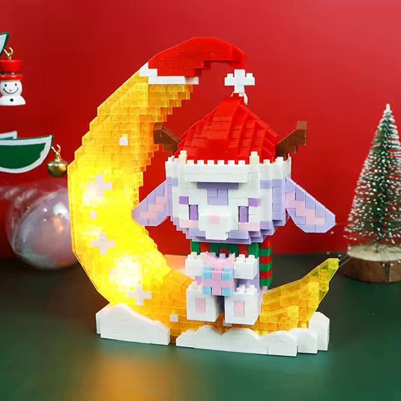 YKO 2190 Winter Merry Christmas Rabbit Moon 