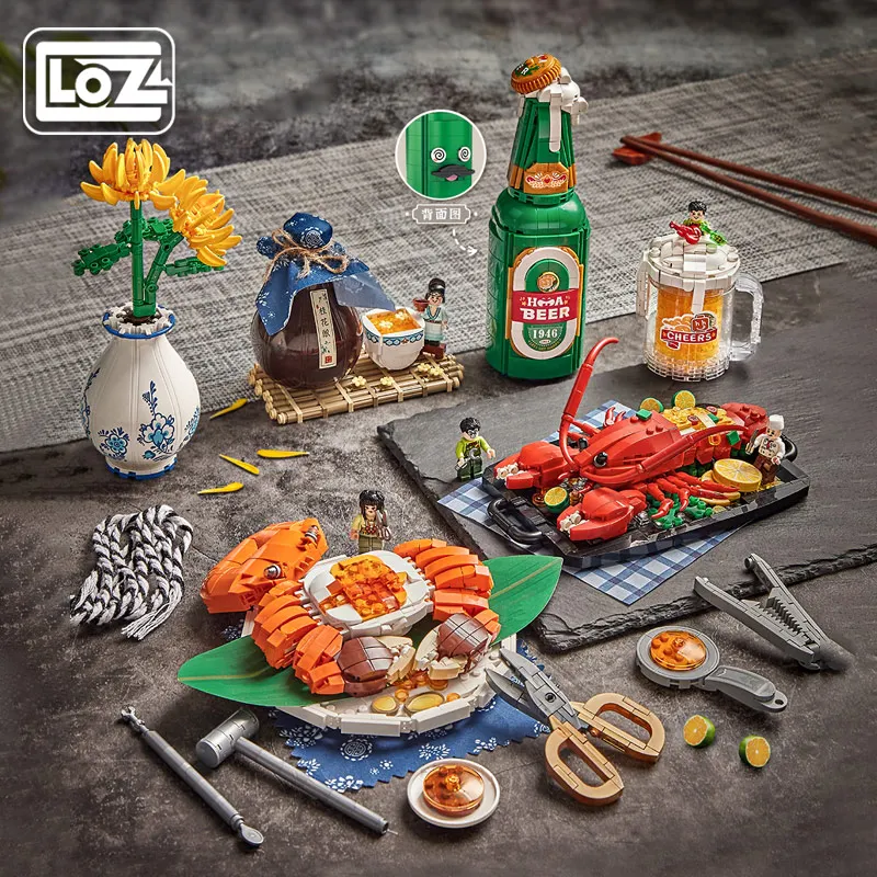 Loz 1945 - 1946 Red Paste Hairy Crabs Beer Crayfish