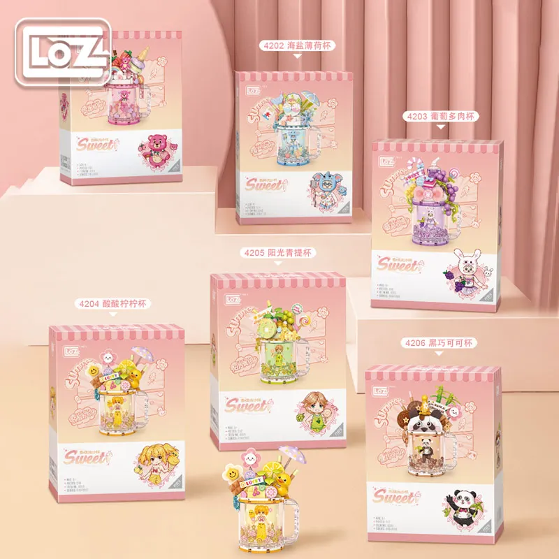 Loz 4201-4206 Ice Cream Bear Panda Quicksand Cup