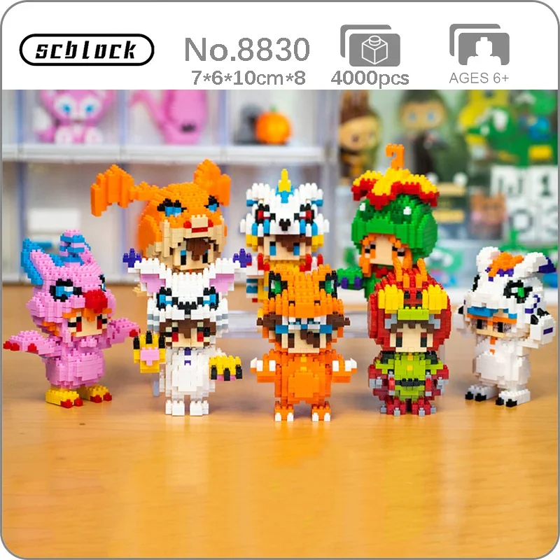 SC 8830 Digimon Agumon Gabumon Piyomon Patamon Tailmon Digital Monster Pet