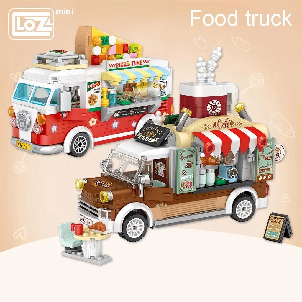 LOZ 1739-1740 Pizza Cart Coffee Cart